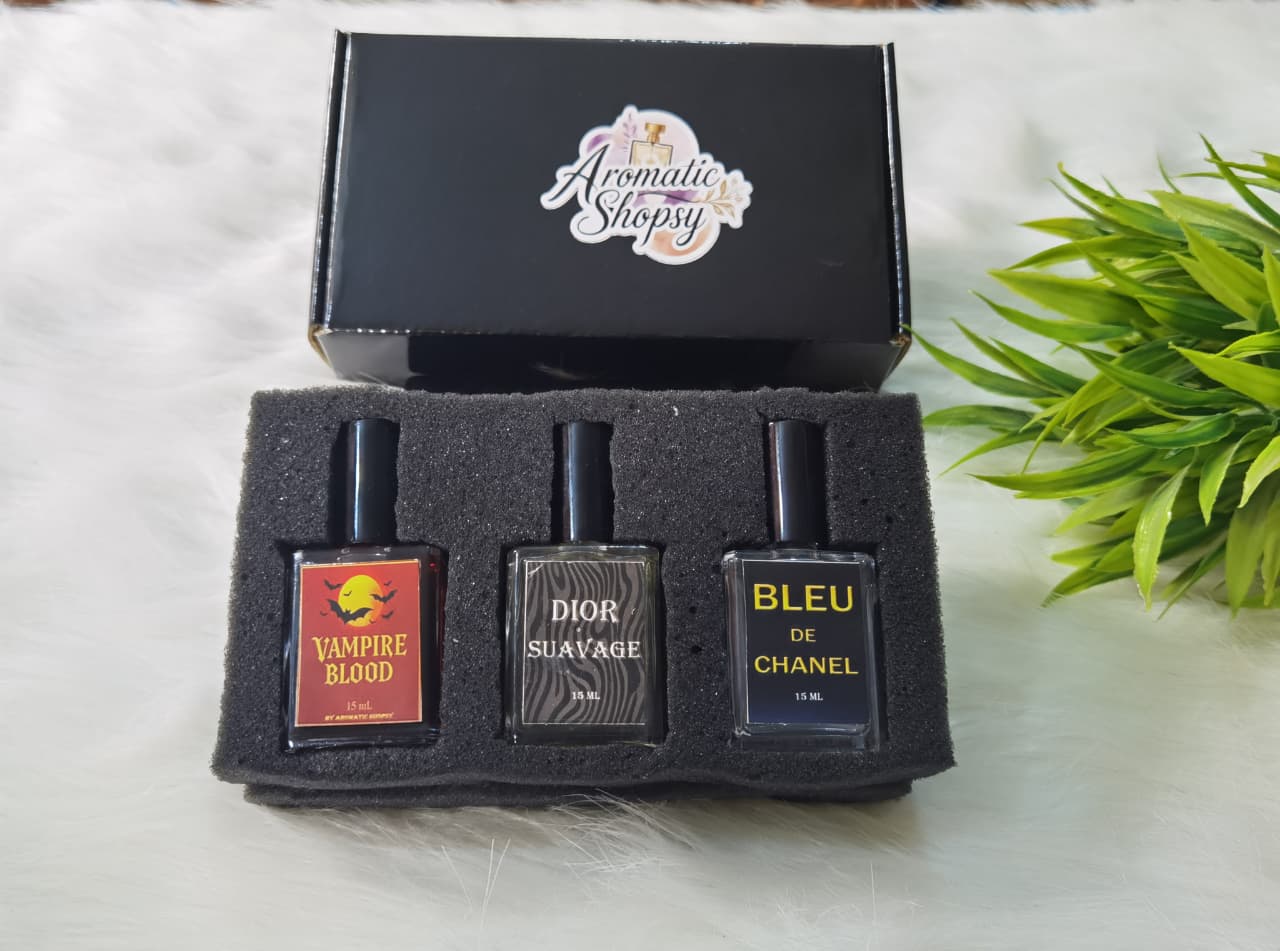15ml Premium Spray Perfume Trio Box – Signature Collection for Men